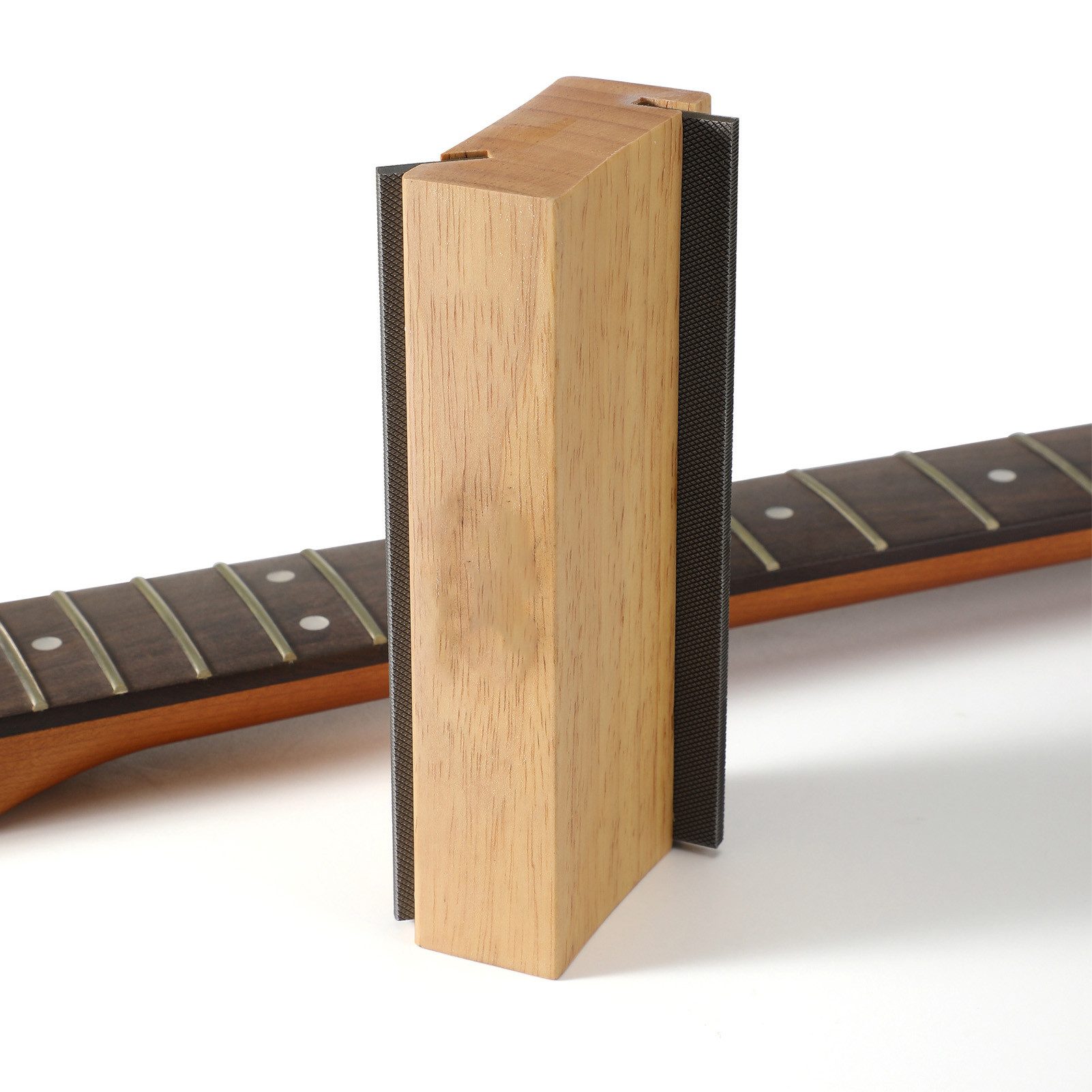 GARRYFIZH Gitarren-Slider Gitarrenbund-Beveling-Feile,Holzgitarren-Bundenden-Abrichtwerkzeug, Doppelhieb-Design, Ergonomisches Design