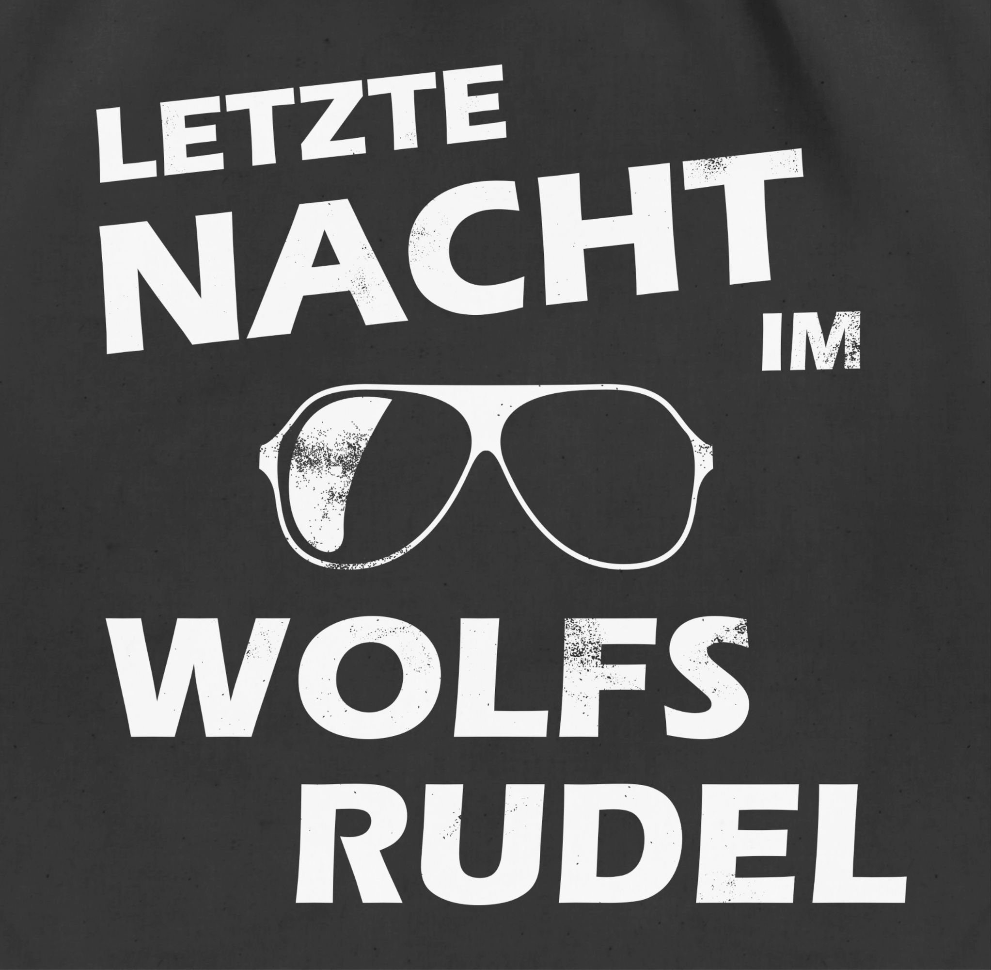 Männer Hangover, Letzte Shirtracer Schwarz Nacht Wolfsrudel JGA im - Turnbeutel 1