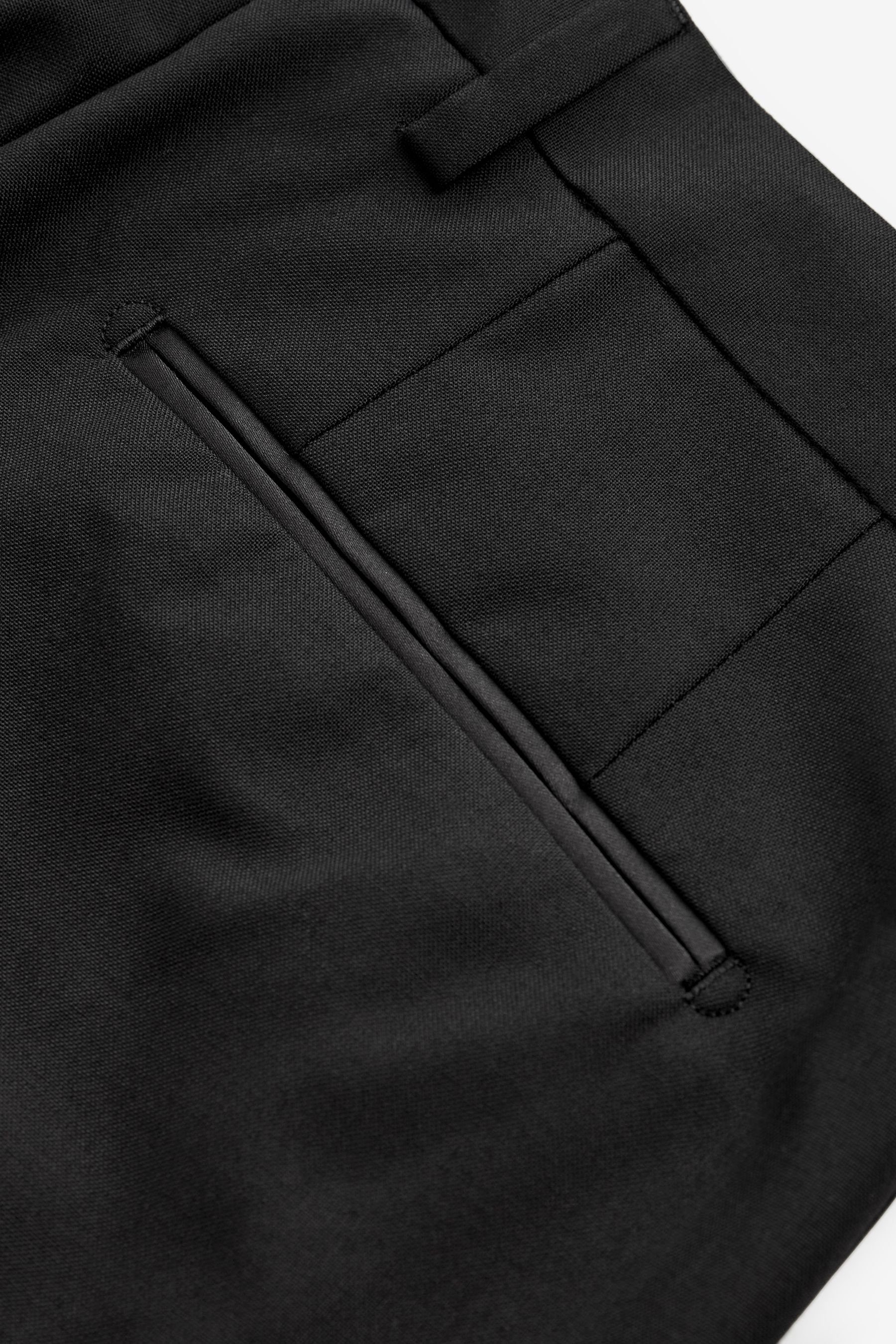 Next Anzughose Slim Fit Smokinghose mit Kontraststreifen (1-tlg)