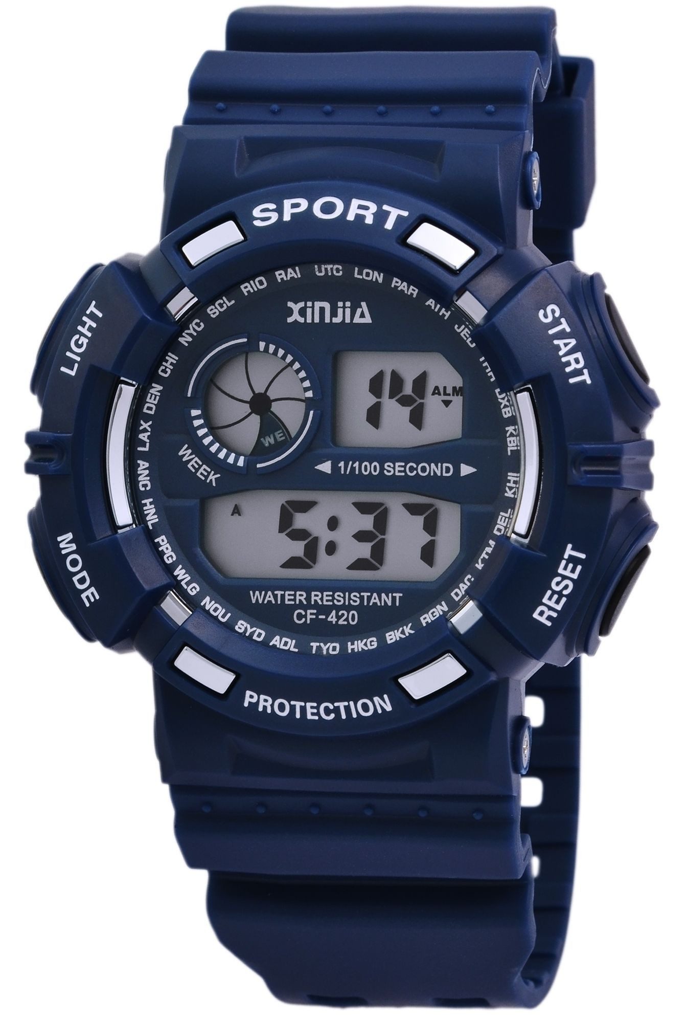 Quarzuhr XI009 Digitaluhr, Kunststoff, Silikonarmband, D 52 mm