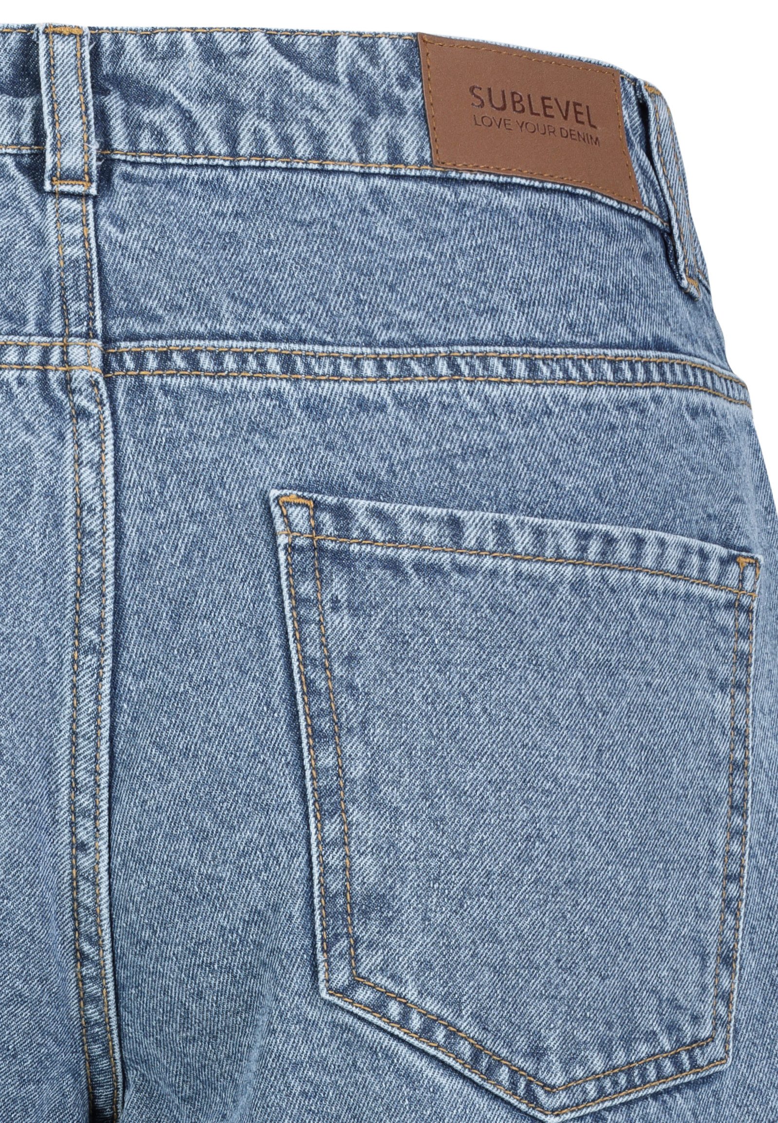 SUBLEVEL Bermudas Damen Jeans Shorts Bermuda Kurze Hose Short Denim Baggy 5-Pocket-Style – Bild 4 von 5