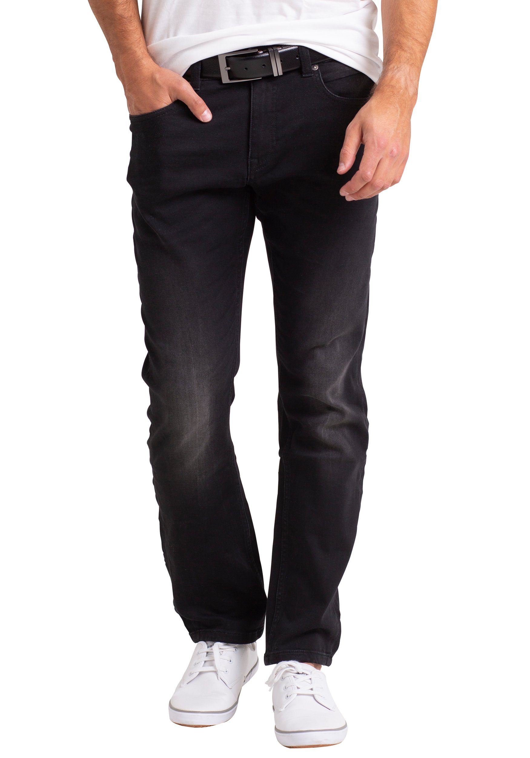 BlauerHafen Slim-fit-Jeans Herren Classic Knitted Denim günstig online kaufen