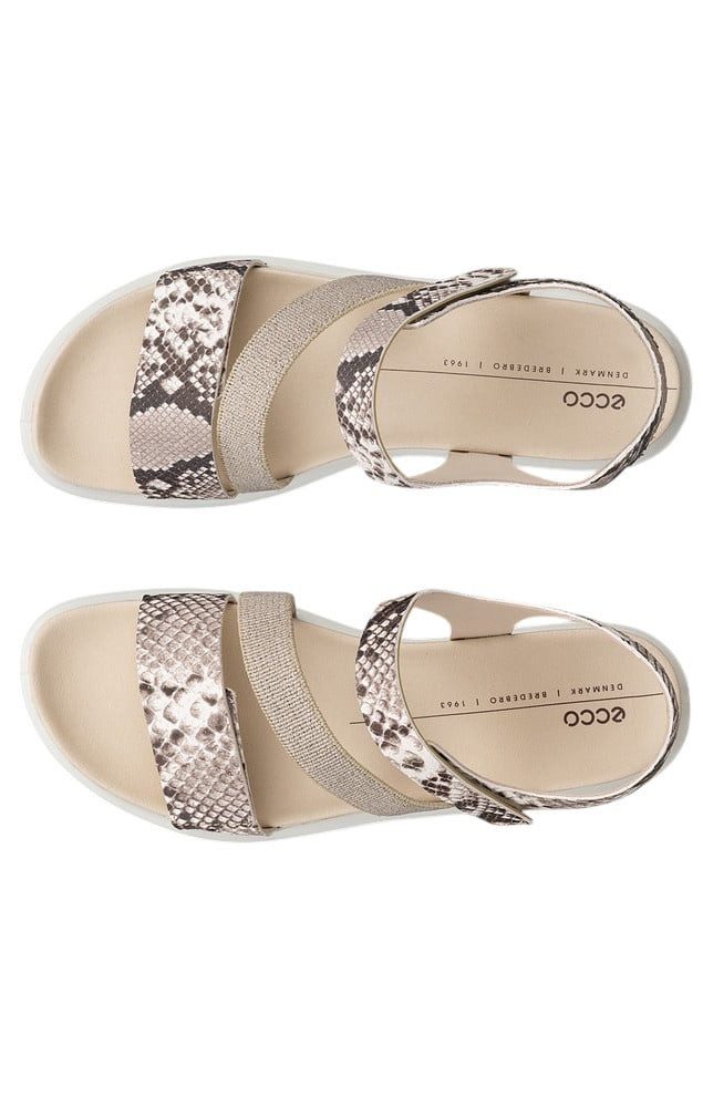 Ecco Flowt (Leder) beige/weiss Damen Sandale