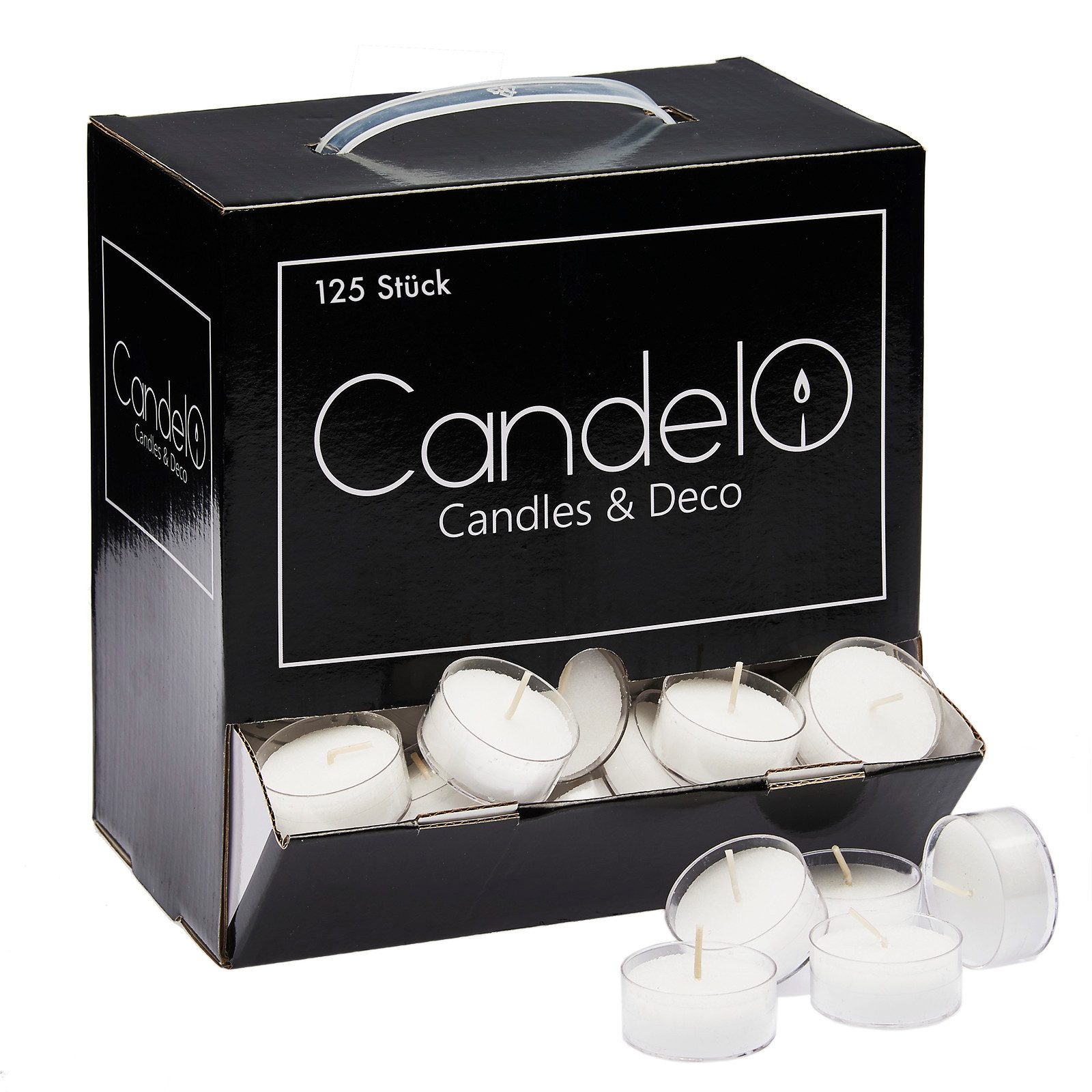 Candelo Teelicht Teelichter Weiß 100 Stück günstig online kaufen