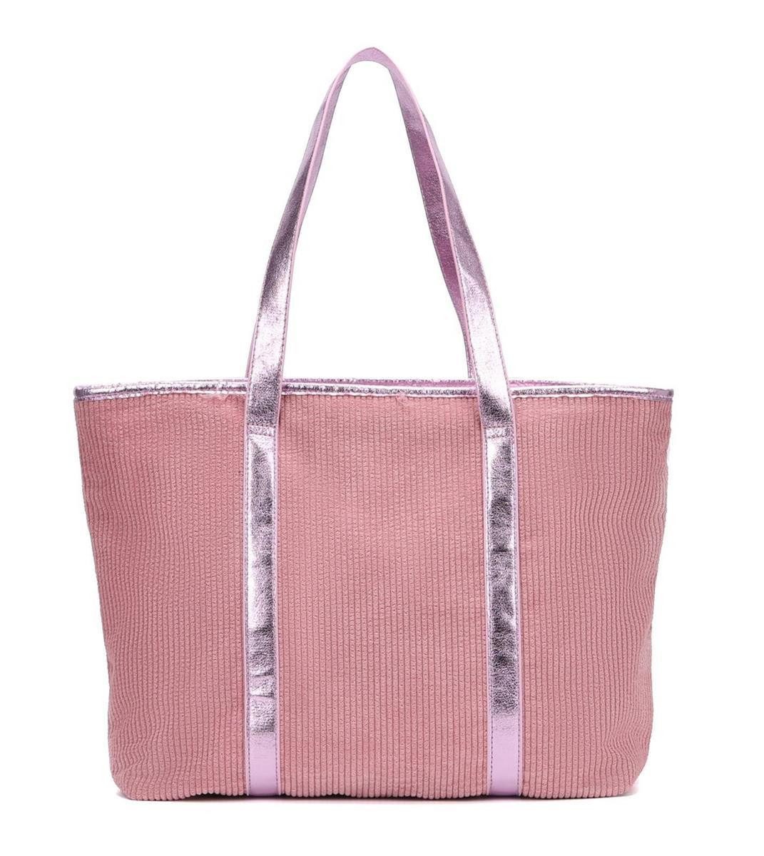 ITALYSHOP24 Schultertasche Damen Cordtasche Shopper Tote Bag Handtasche Umhängetasche Metallic, Damentasche Veloursleder Weekender Hobo Bag Beuteltasche Urlaub Leicht