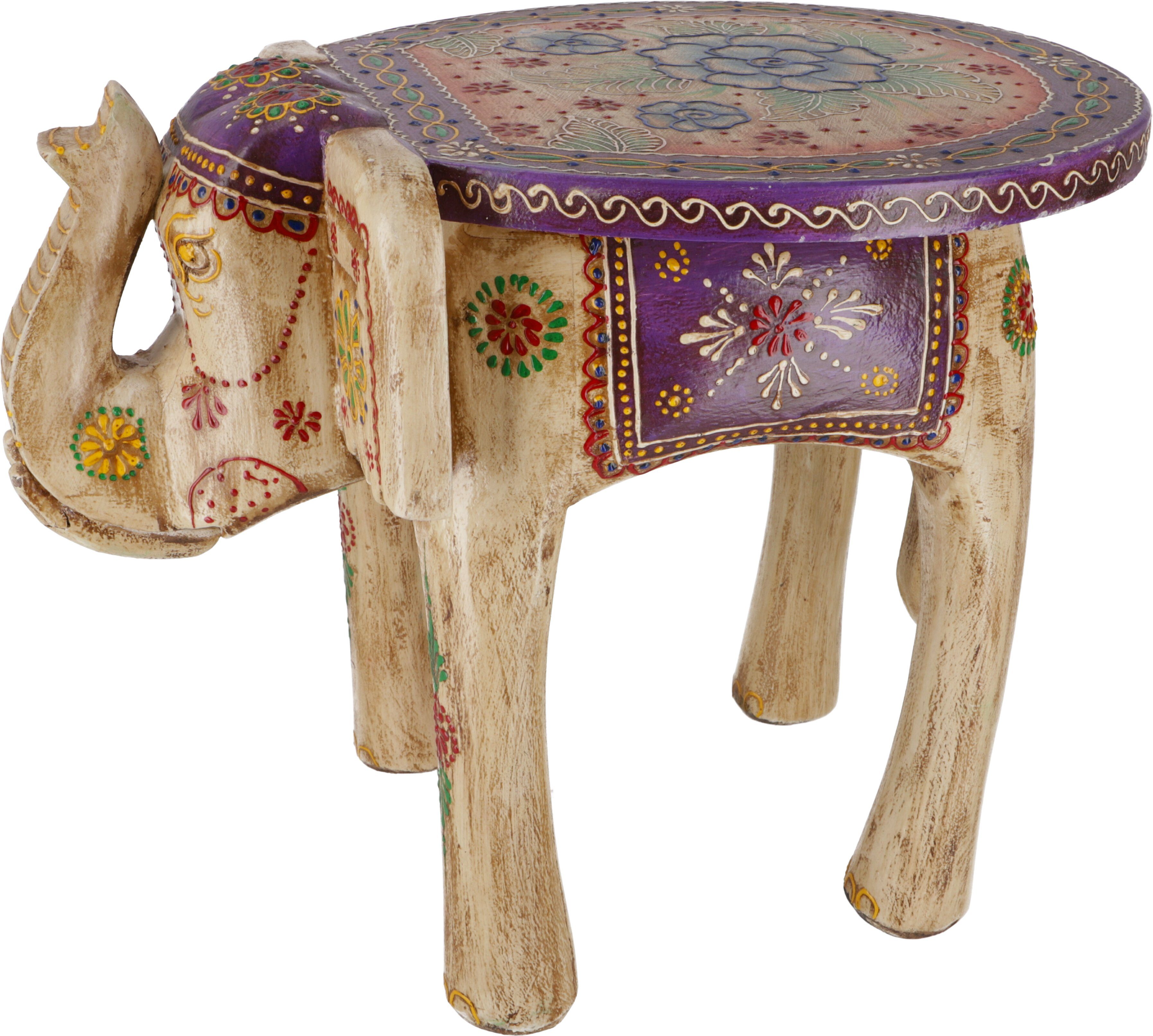 Couchtisch Vintage Hocker, Blumenbank in Elefantenform -..