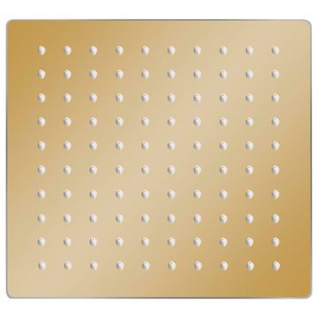 vidaXL Duschbrause Regenbrause Edelstahl 20x20 cm Quadrat Golden Duschkopf Regendusche