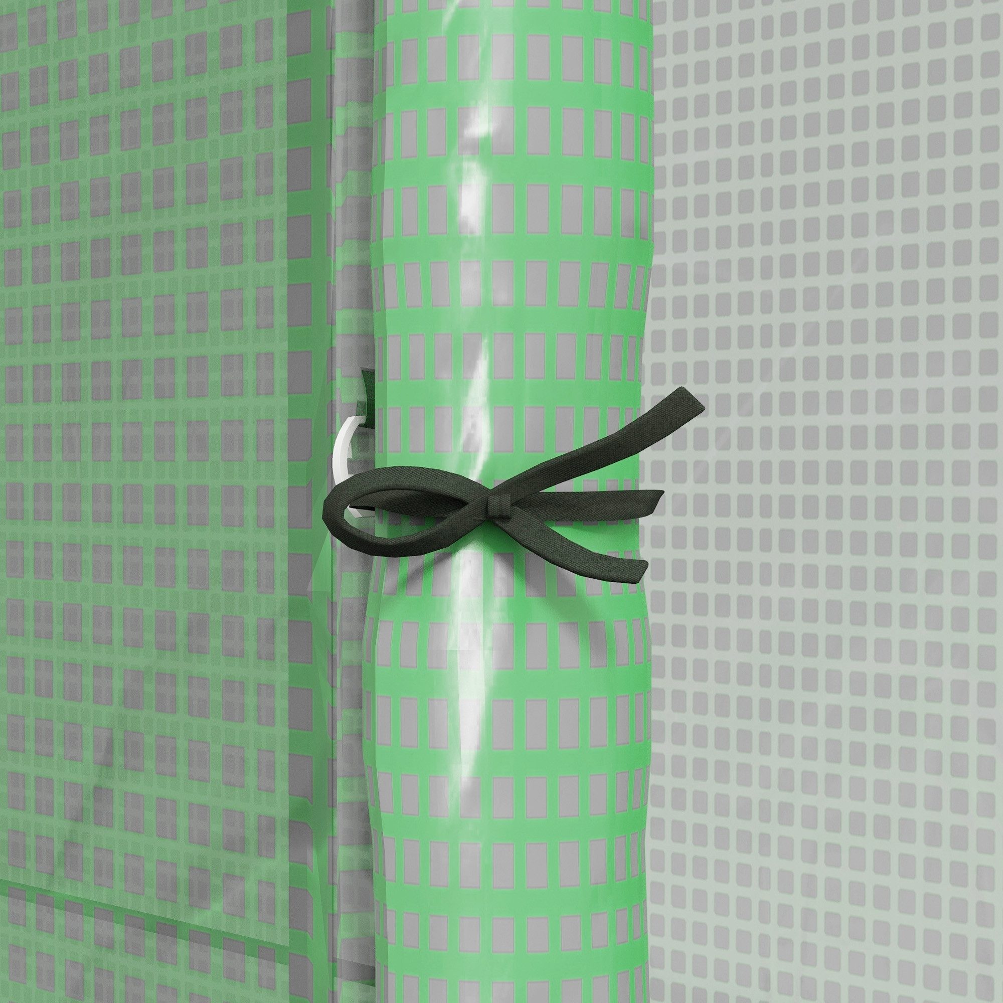 MC Star Gewächshaus Wandmontiertes Gewächshaus mit 2 Rolltüren, und UV-beständiger PE-Abdeckung, 200 x 80 x 200 cm, Grün