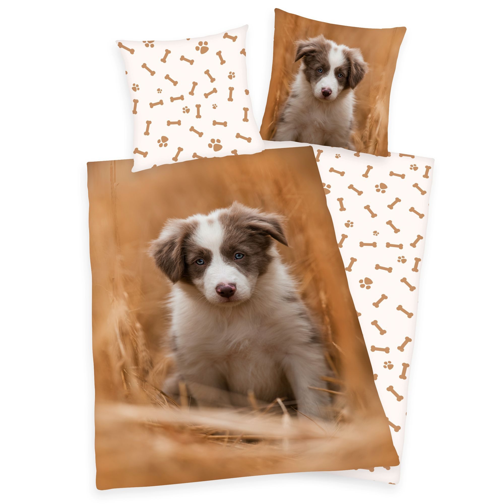 Herding Kinderbettwäsche Bettwäsche Set mit Hund günstig online kaufen