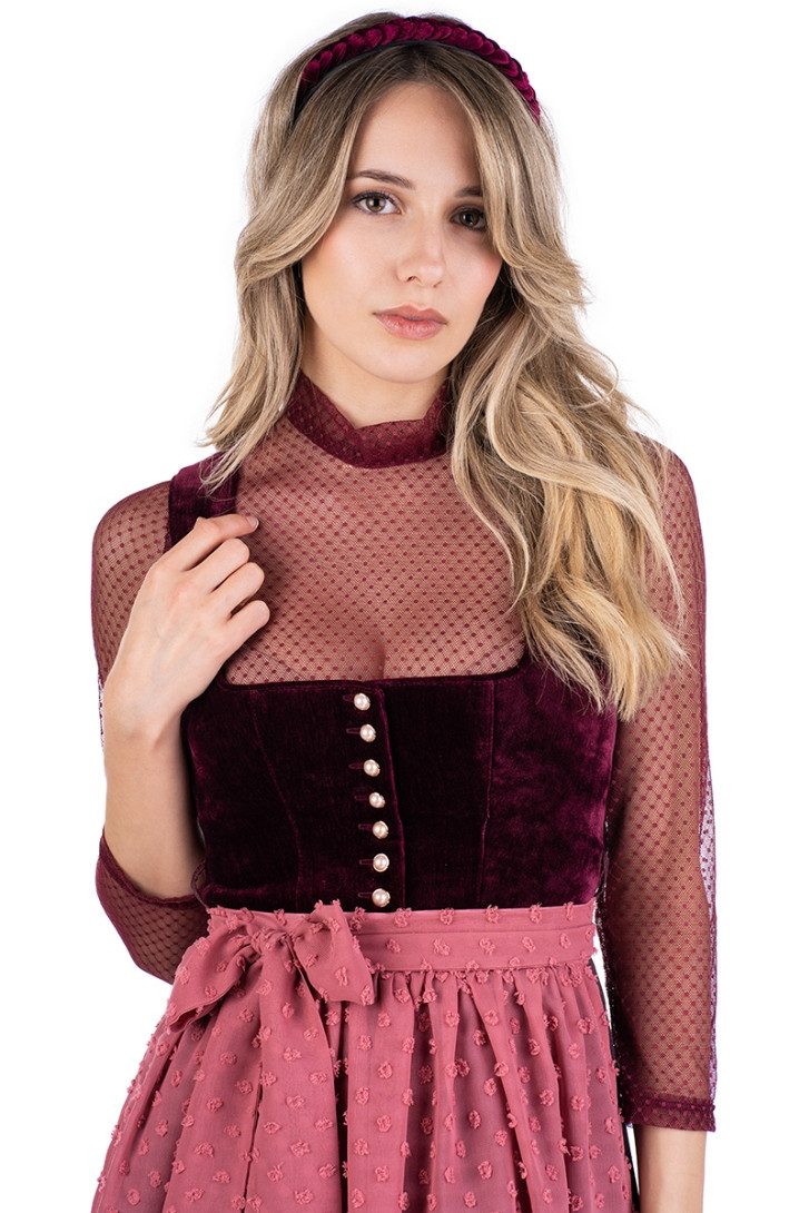 MarJo Dirndl Samt Dirndl 2tlg. - WOLFERSDORF - bordeaux/malve