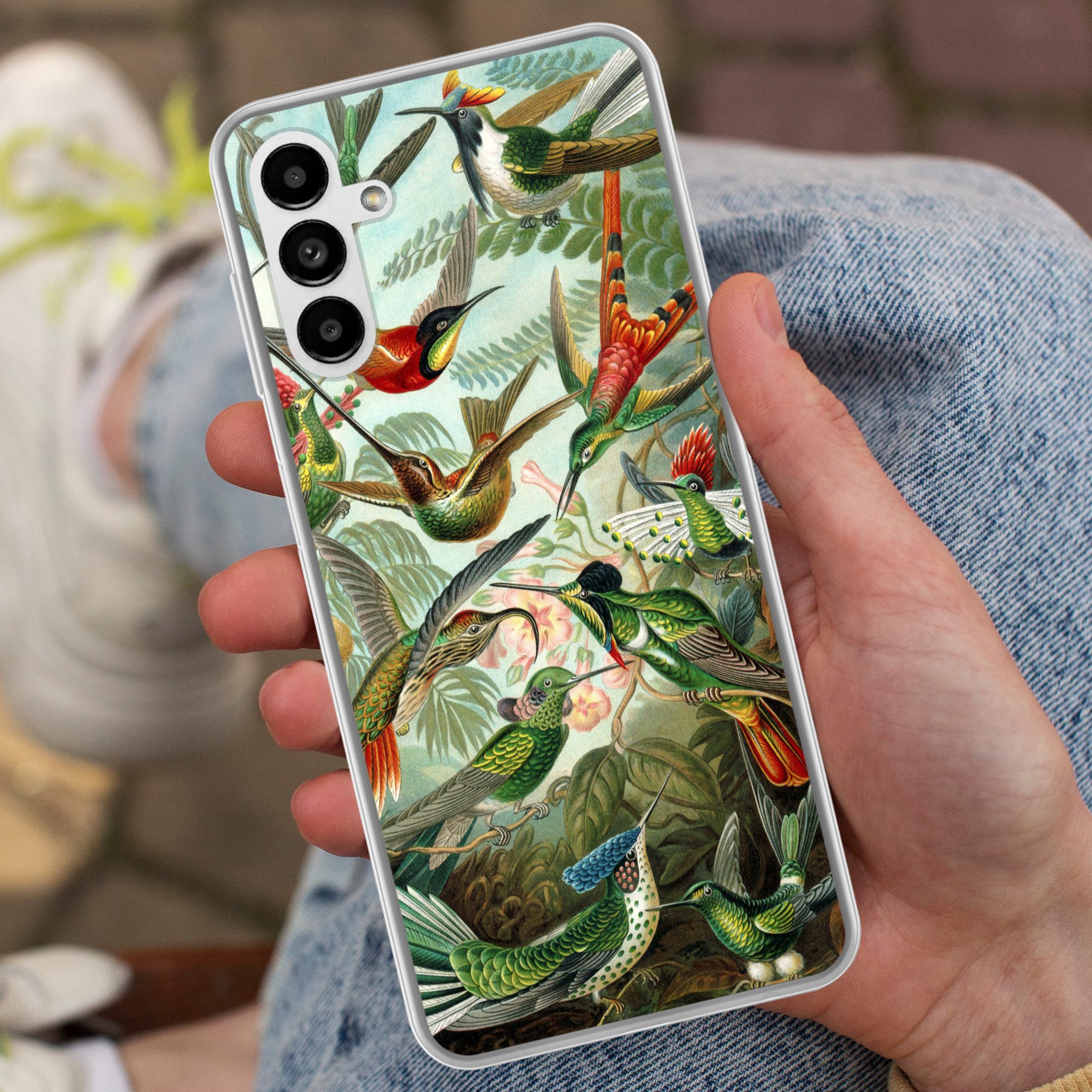 MuchoWow Handyhülle für Samsung Galaxy A04s Trochilidae - Alte Meister - Kunst, Handy Case, Silikon, Bumper Case Dünn