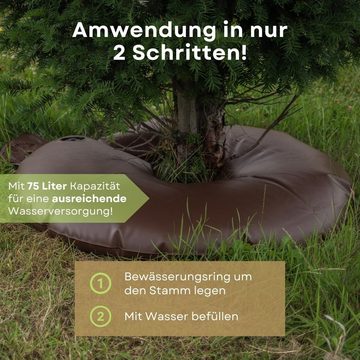 treebag Bewässerungssystem treebag Bewässerungsring Wassersack aus PVC für Bäume Sträucher ca.75l, (1-tlg), Farbe Braun