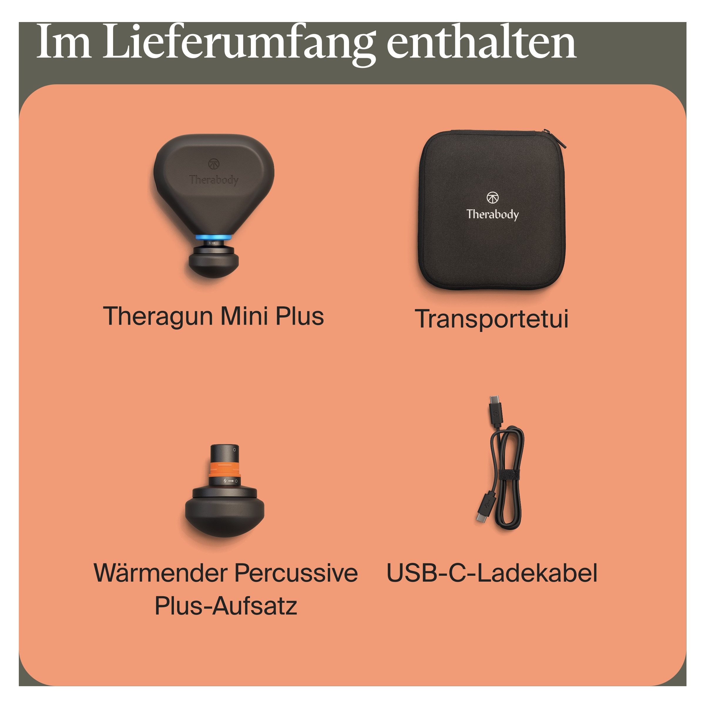Therabody Massagepistole Theragun Mini Plus, Optimale Erholung & Warm-up, weniger Muskelkater, mobil nutzbar