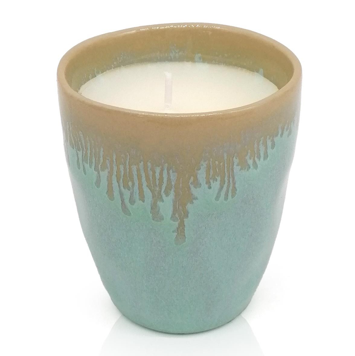 MEA LIVING Formkerze MEA living STONEWARE Kerze im Espresso-Becher, mit geruchsneutralem Wachs gefüllt