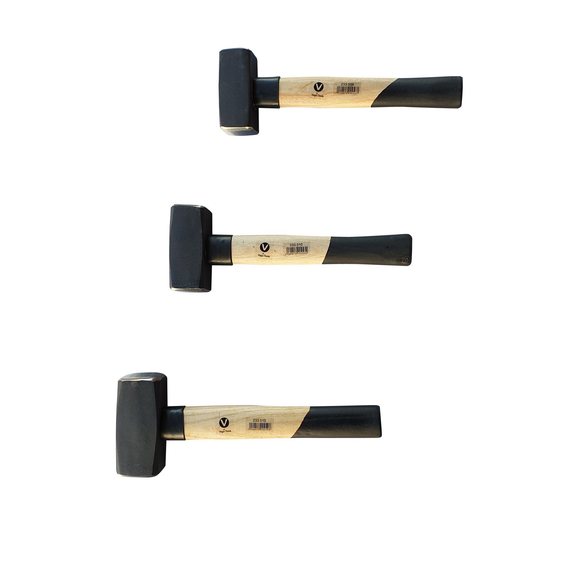 VaGo-Tools Hammer Fäustelhammer Hammer 800/1000/1500g 3 tlg Set je1