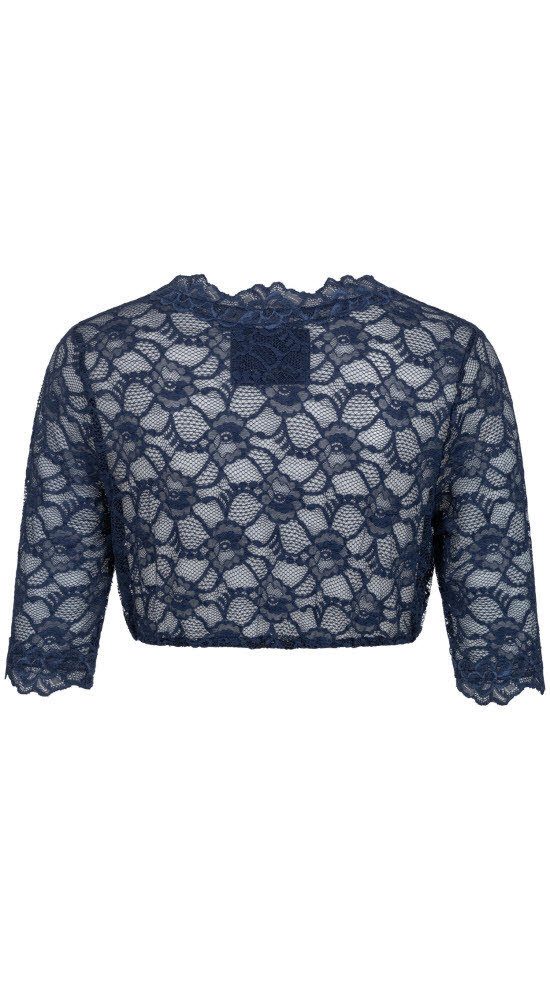 Nübler Dirndlbluse Dirndlbluse 3/4 Arm Laura in Marine von Nübler