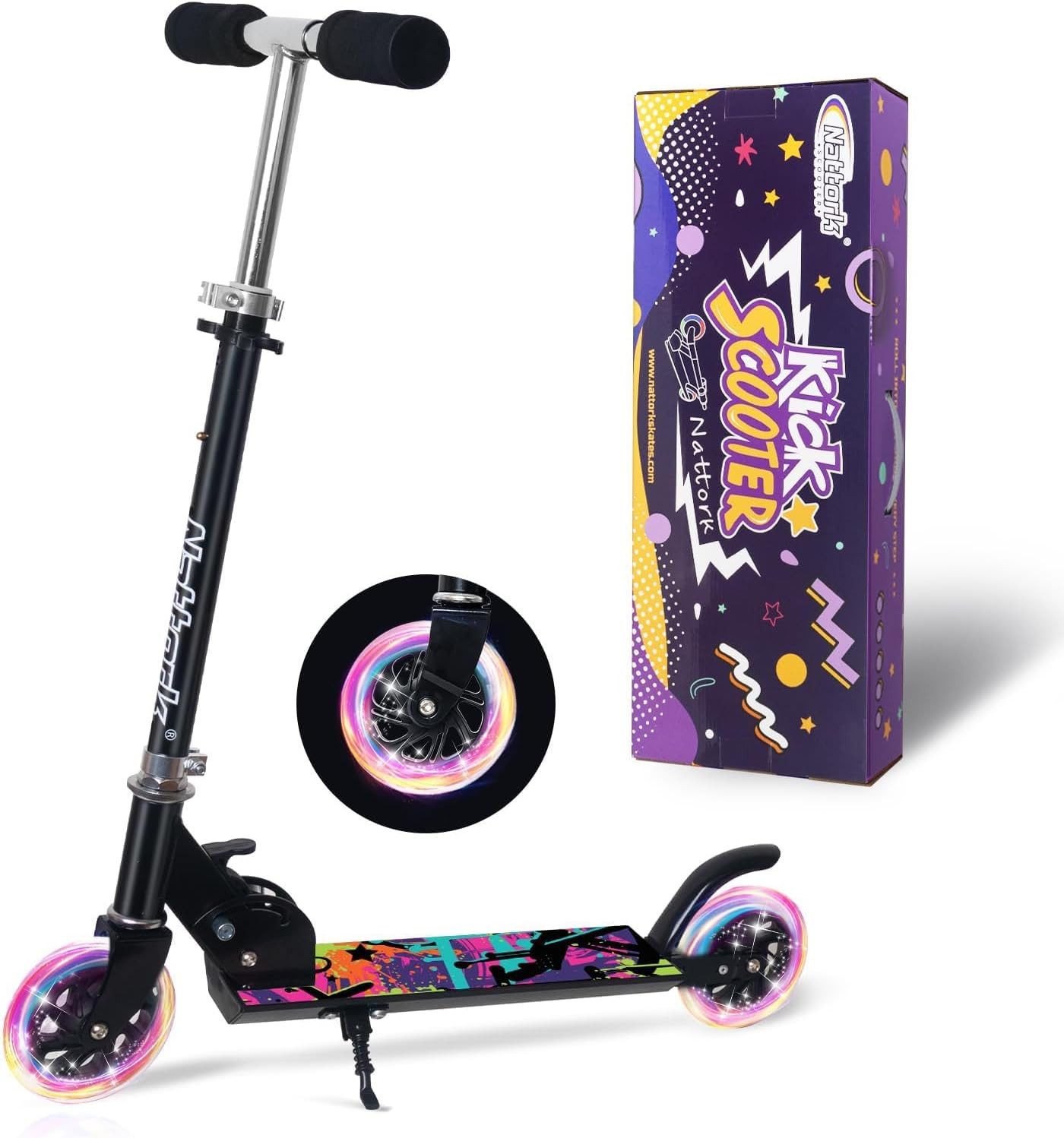 Scooter Kinder, Tretroller für Jungen & Mädchen, Tragbar, 50 kg Belastbarkeit