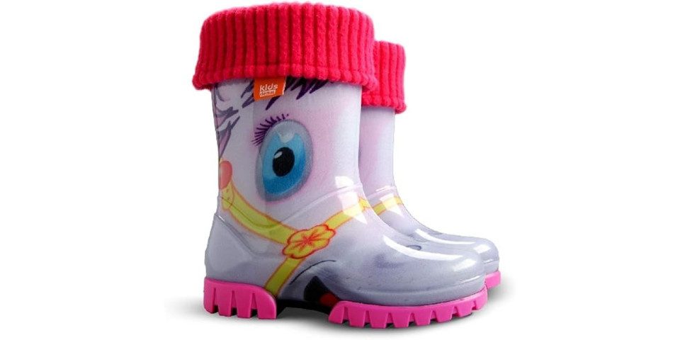 GOLDKIDS Demar LUX Gummistiefel (Regenstiefel, Kinderstiefel gefüttert) mit Innensocken Mädchen Jungen