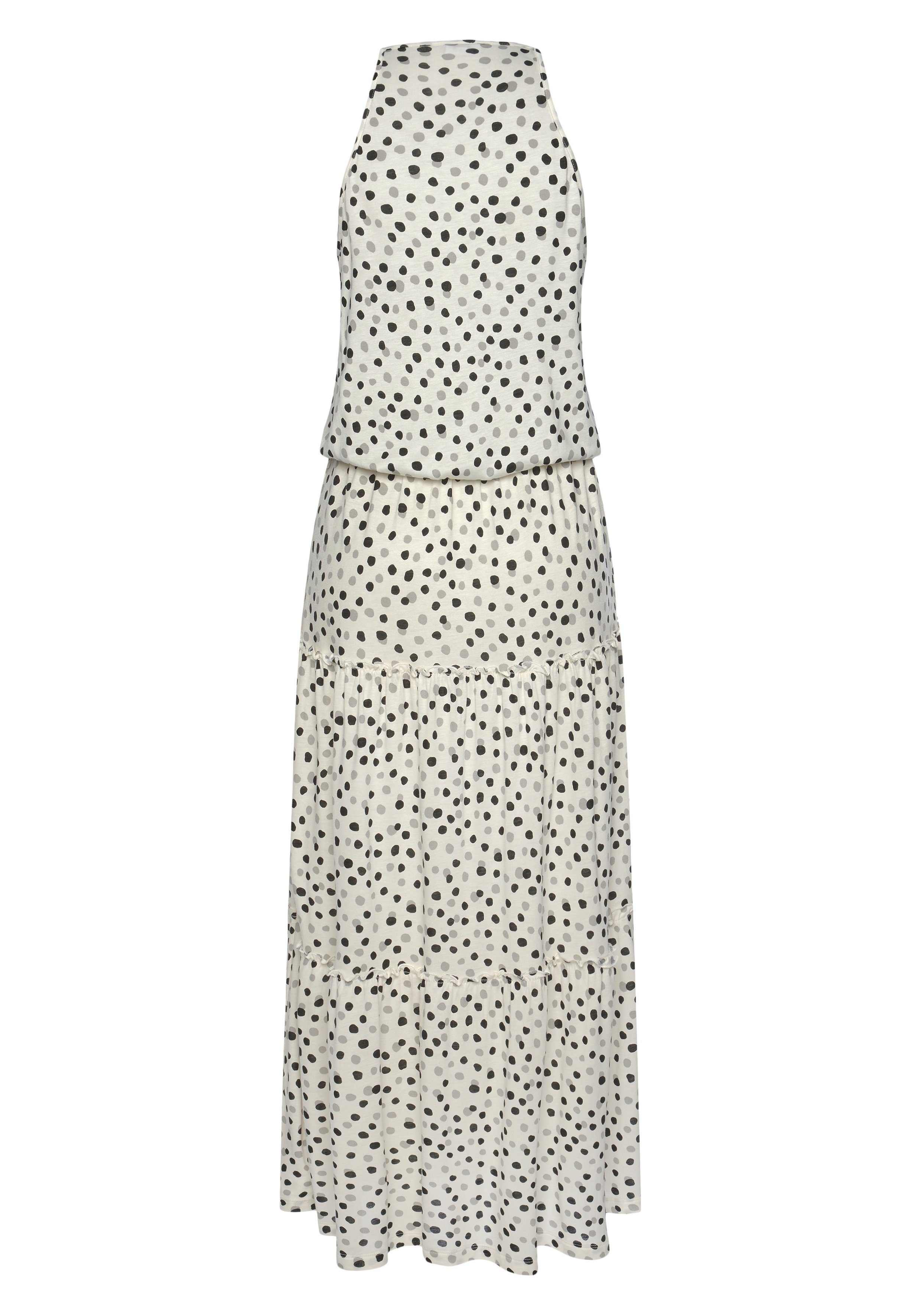 Buffalo Maxikleid mit Pünktchendruck fließendes Sommerkleid, elegantes Jerseykleid, Polkadot-Kleid – Bild 4 von 5