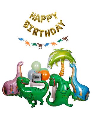 Matissa & Dad Luftballon Dinosaurier Geburtstags Dekoration Folienballon