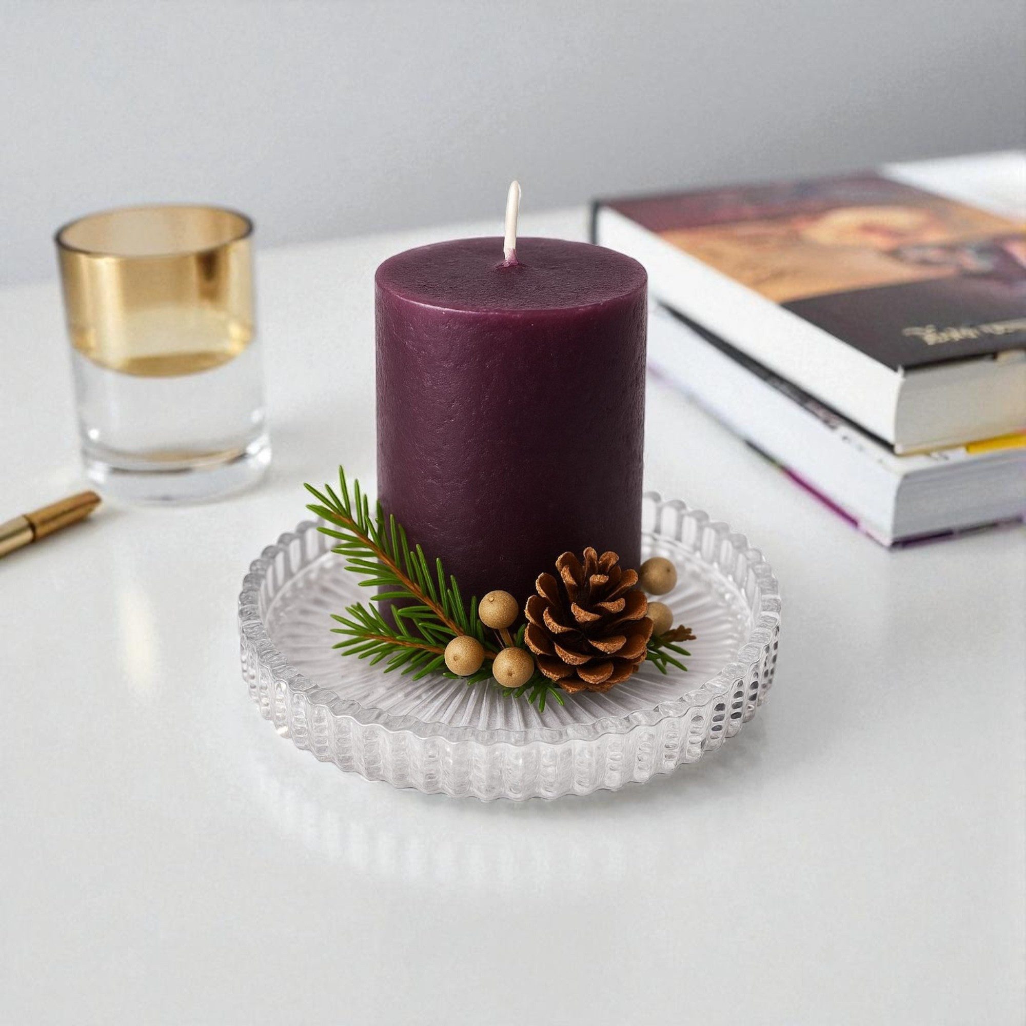 Sandra Rich Kerzenständer Kerzenteller Ø 10cm "RIM", Kerzenhalter aus Glas, günstig online kaufen