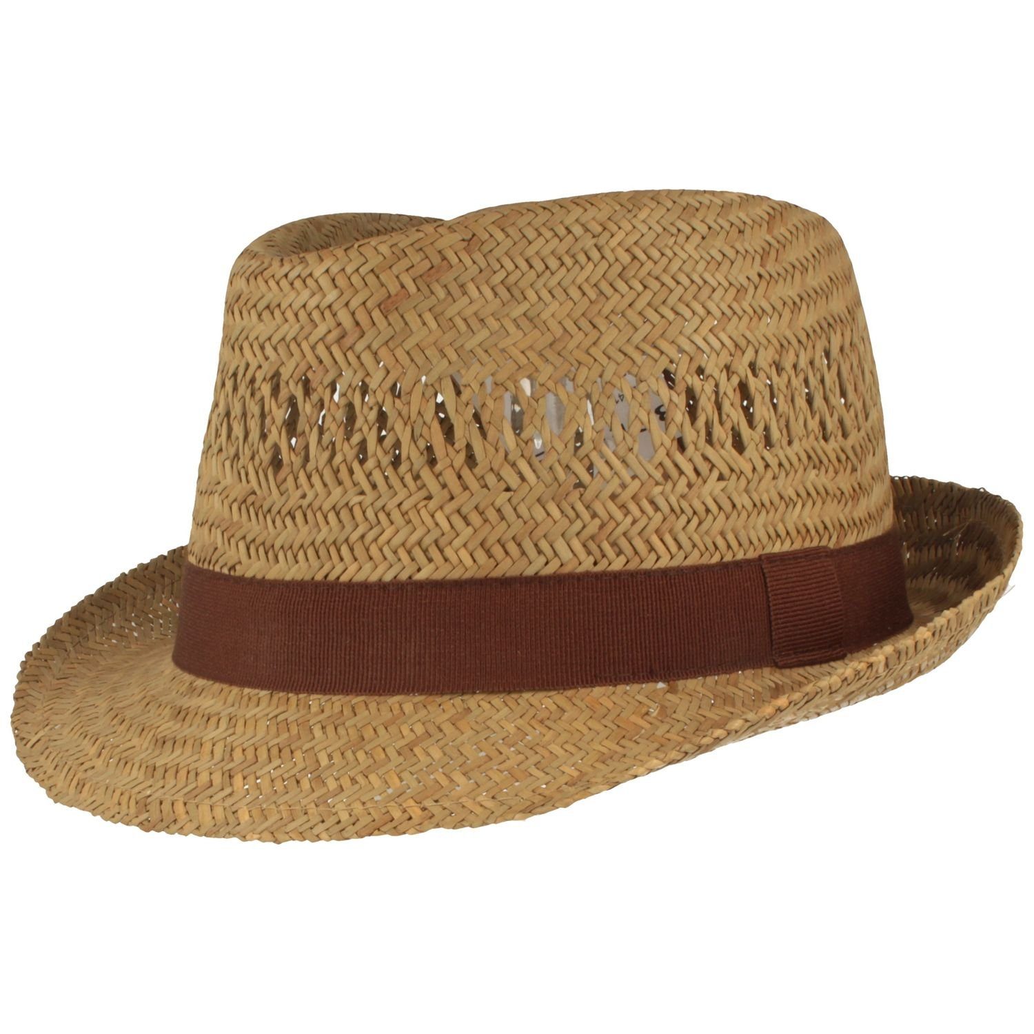 Fiebig Strohhut Luftiger Netz-Strohhut Trilby