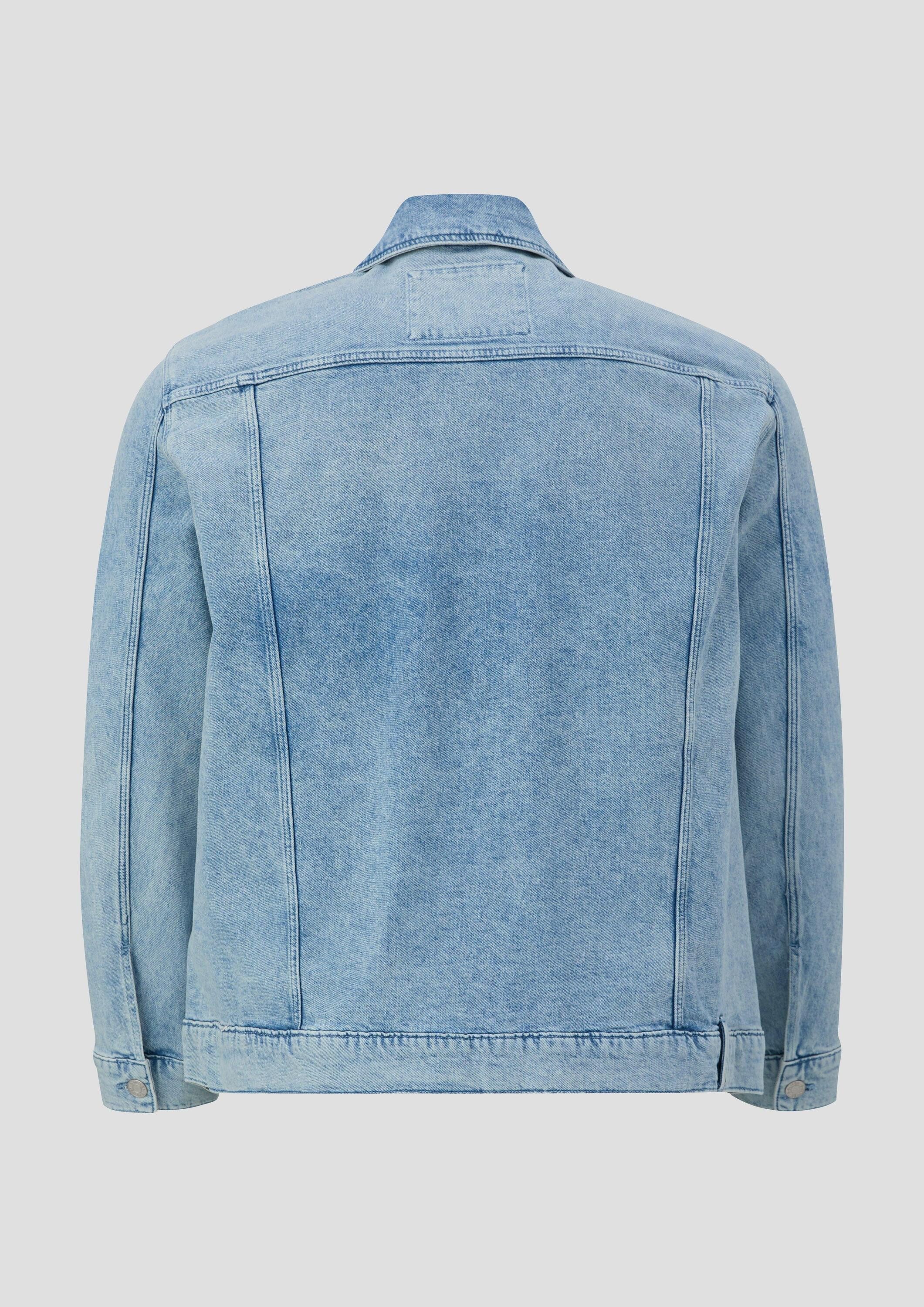 s.Oliver Funktionsjacke Indoor-Jacke Jeansjacke mit Waschung