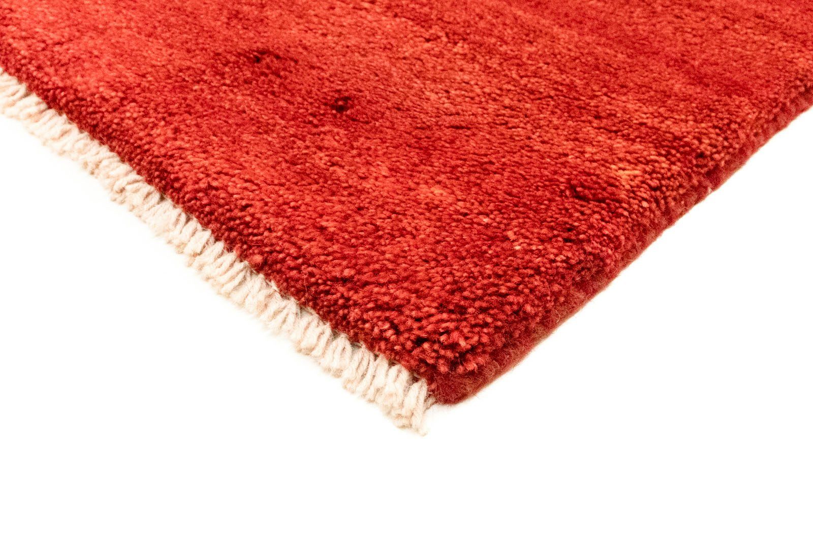 Gabbeh morgenland, Wollteppich rot, Teppich handgeknüpft rechteckig, 18 mm, handgeknüpft Höhe: