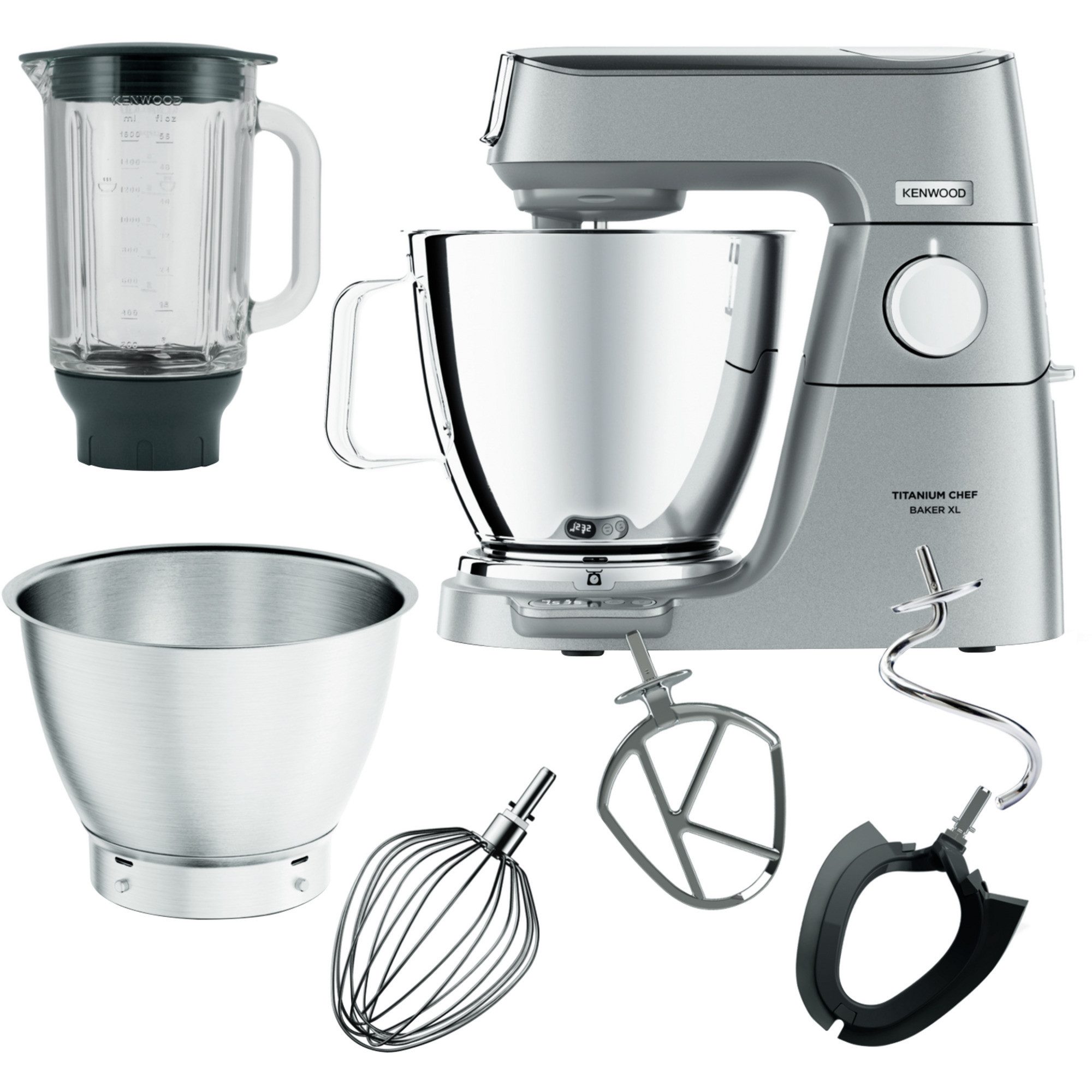 KENWOOD Küchenmaschine Titanium Chef Baker XL Küchenmaschine KVL85.124SI, 1200 W, 7 l Schüssel