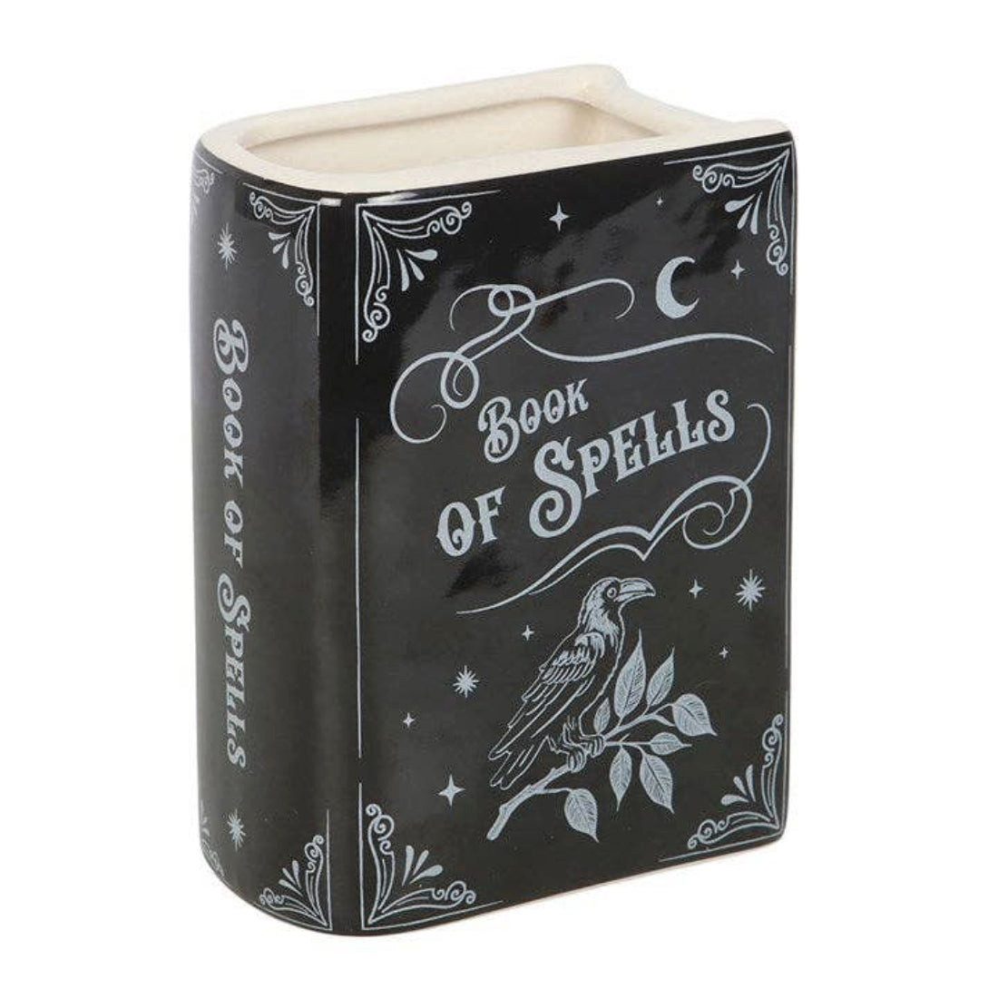 Something Different Dekovase Buch der Zaubersprüche Gothic Vase Raven Deko