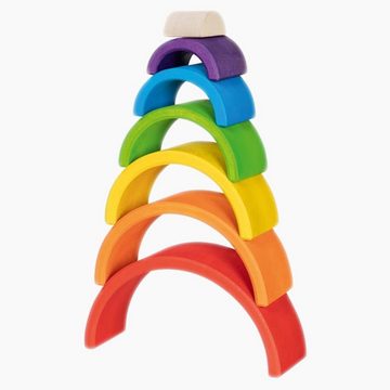 goki Stapelspielzeug Bausteine, Kleiner Regenbogen, für kreatives und freies Spiel