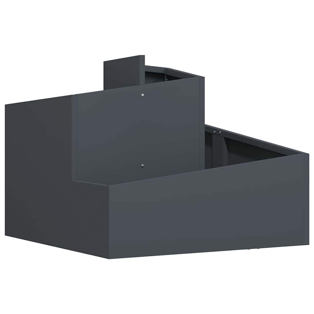 vidaXL Blumentopf Gartenblumentopf Anthrazit 60 x günstig online kaufen