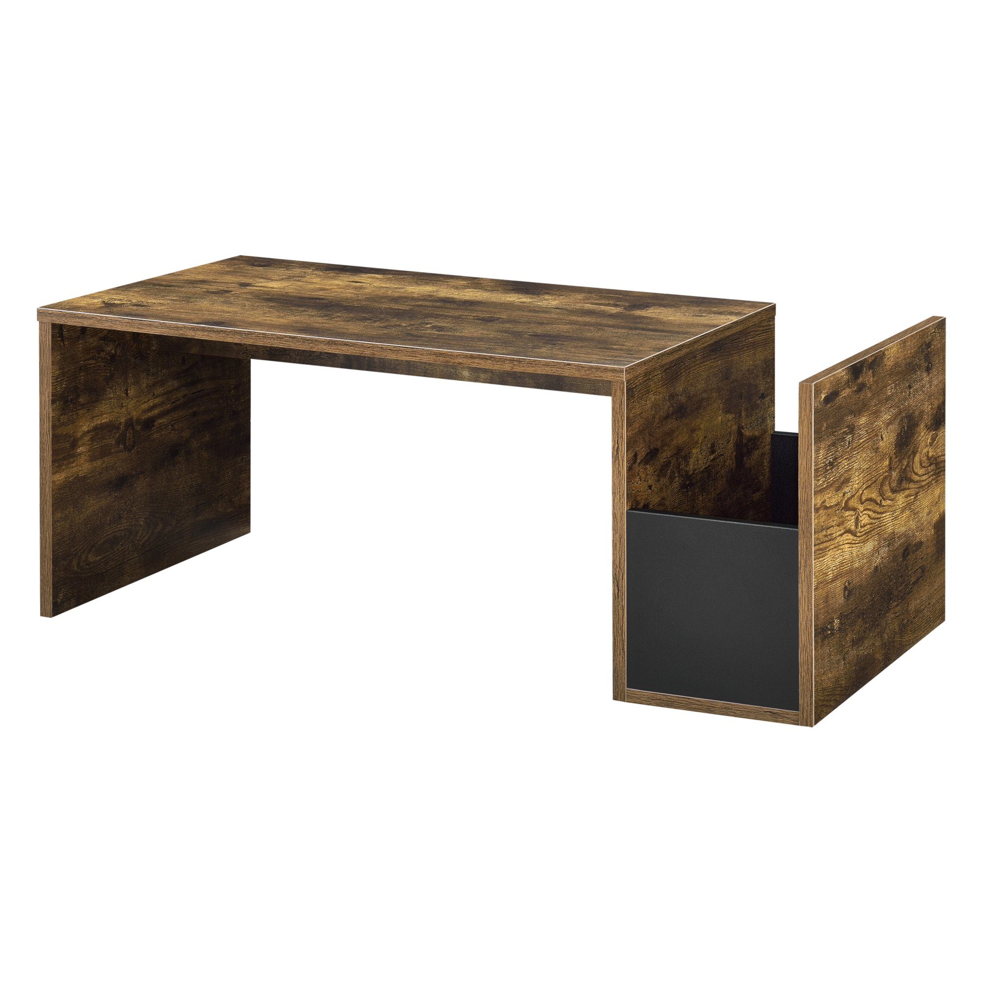 dunkel en.casa 90x45x35cm holzfarben Bollnäs Wohnzimmertisch Eiche Couchtisch,