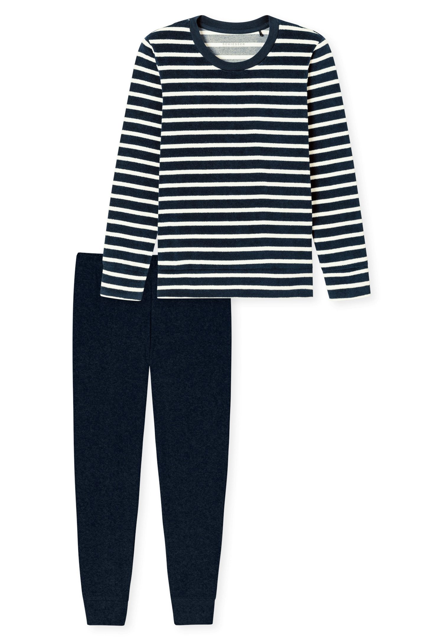 Schiesser Schlafanzug Casual Essentials (2 tlg) wärmende Frottee-Qualität, günstig online kaufen