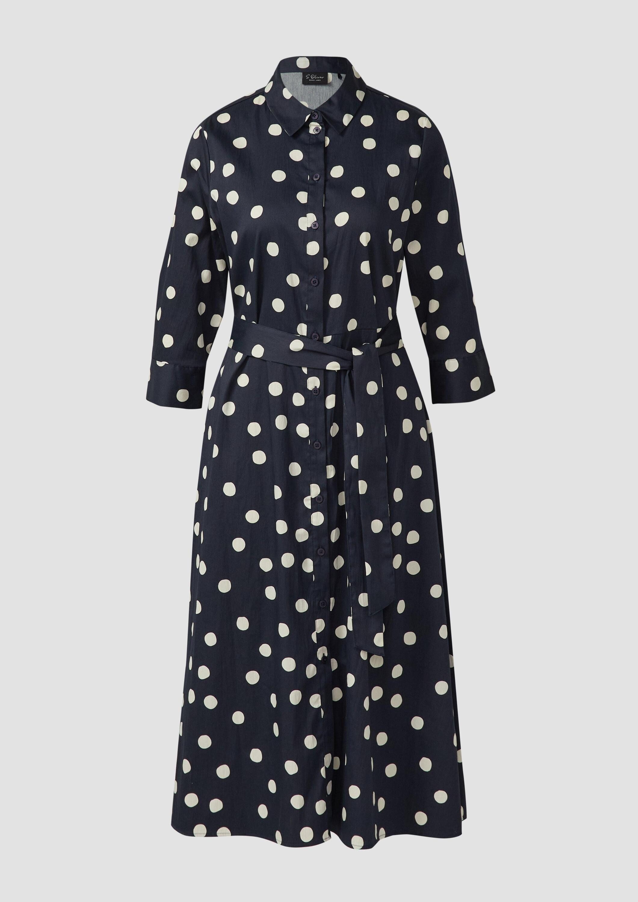 s.Oliver Midikleid Kleid Elastisches Baumwollkleid mit Viskosefutter günstig online kaufen