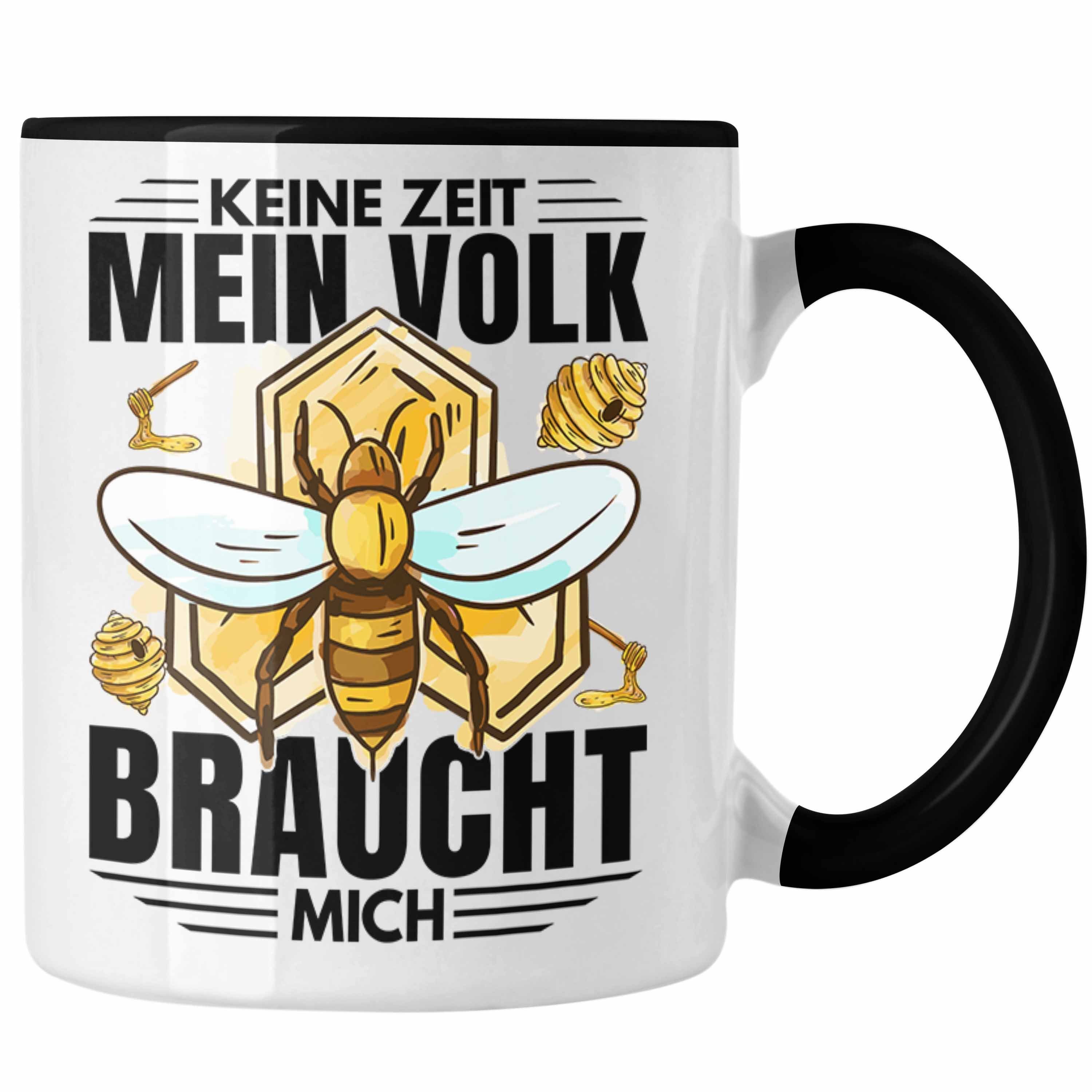 Trendation Tasse Trendation Imker Tasse Bienen Spruch Schwarz - Bienenzüchter Geschenkidee Geschenk