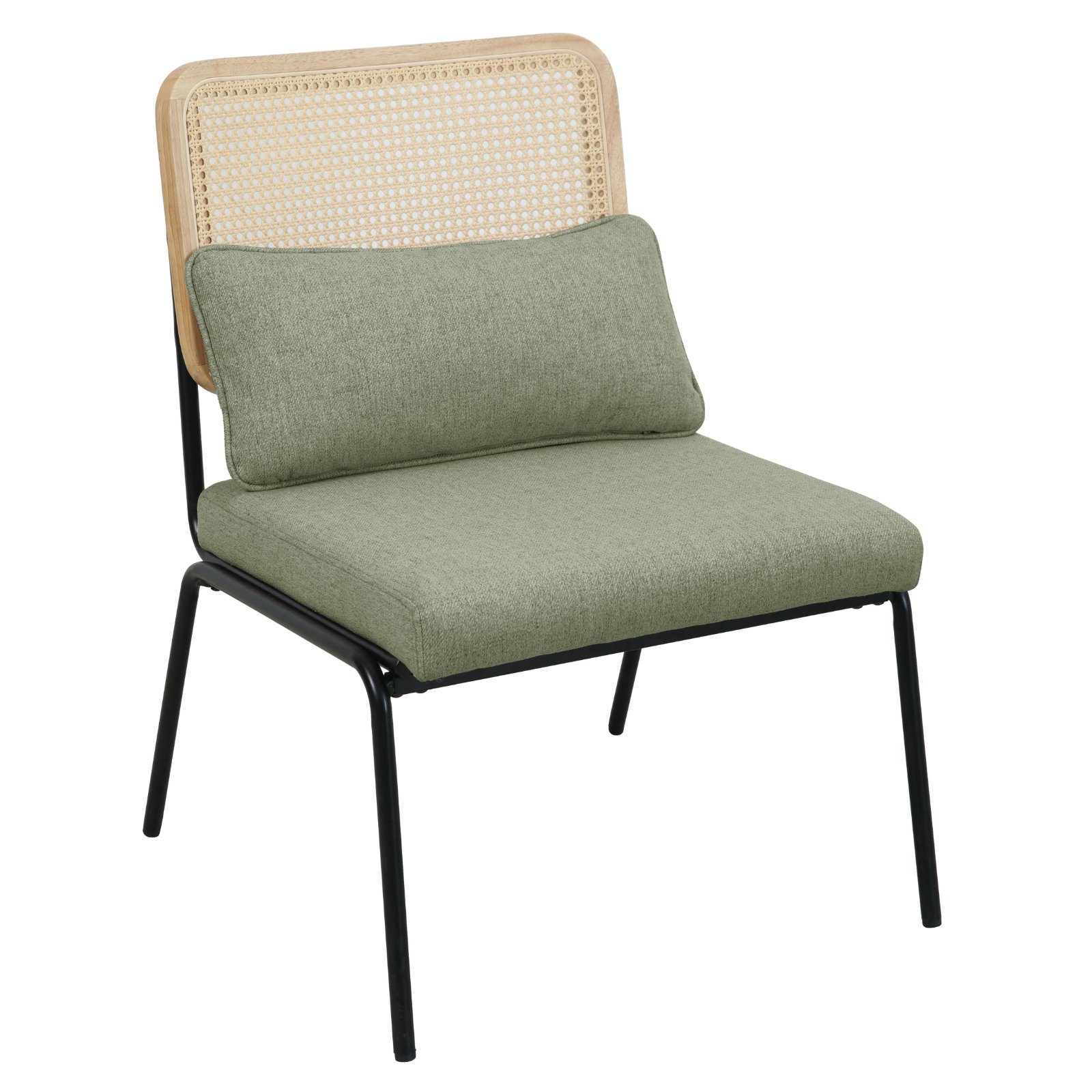 SVITA Loungesessel SVEA, Loungestuhl,Holzdesign,Ohne Armlehne,Abnehmbares Kissen,Braun