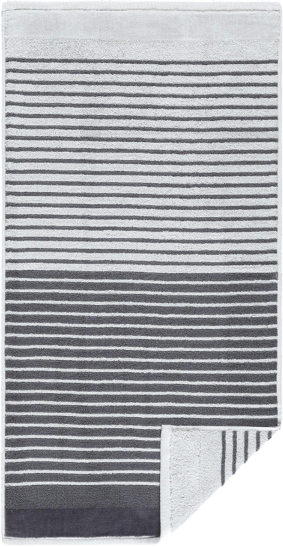 Streifen, Maris, Face grau Walkfrottee mit Handtücher reine Double (1-St), Baumwolle Egeria