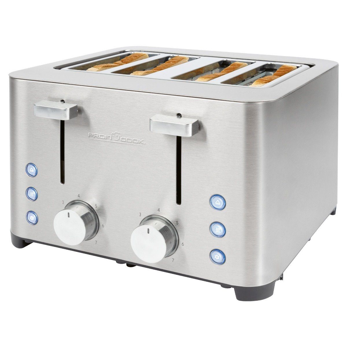 Toaster 1252, 2 Toaster Scheiben, PC-TA ProfiCook Bedienelemente 4 getrennte