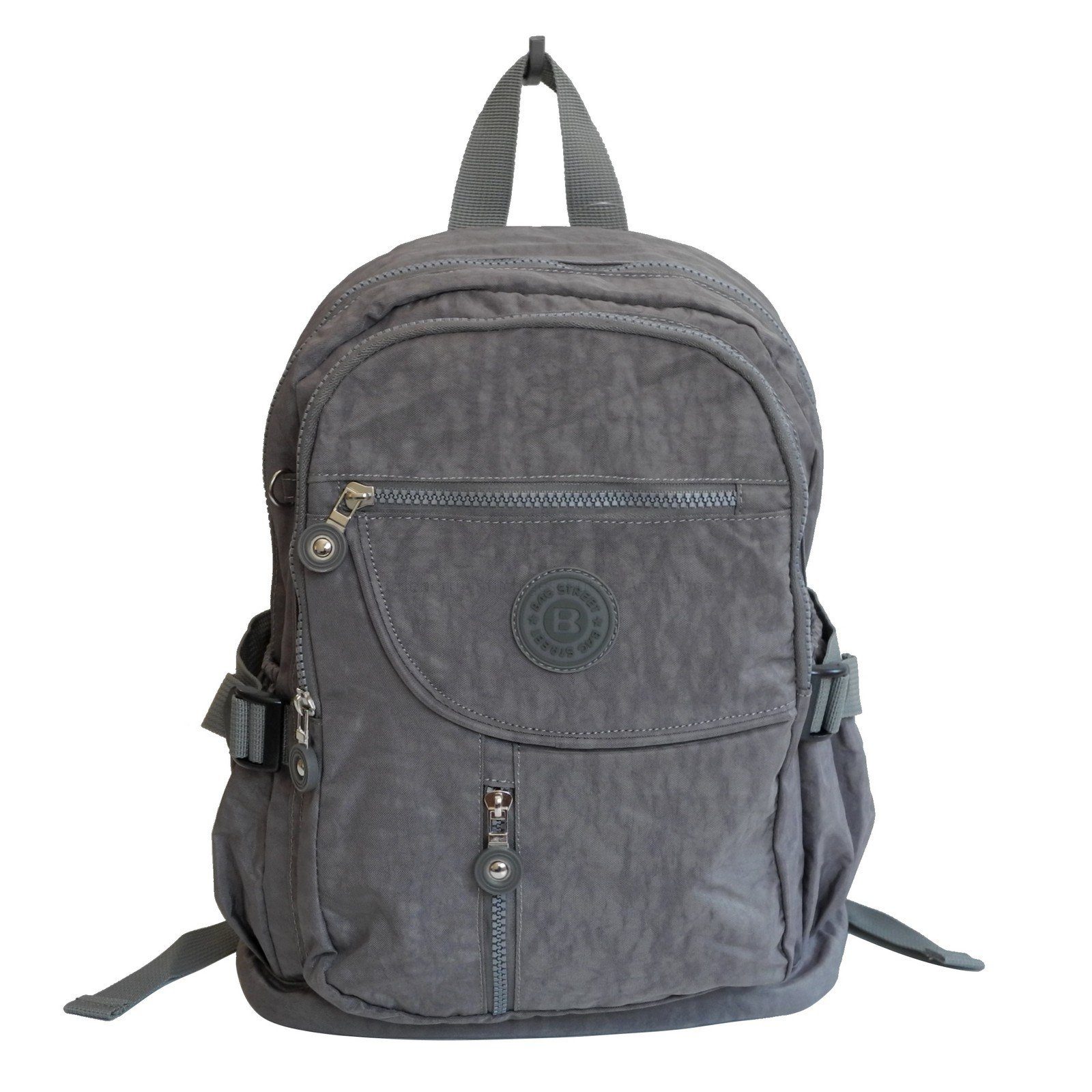 BAG STREET Rucksack Bag Street - Crinkle Uni Rucksack Fahrradrucksack Mehrzweckrucksack Grau