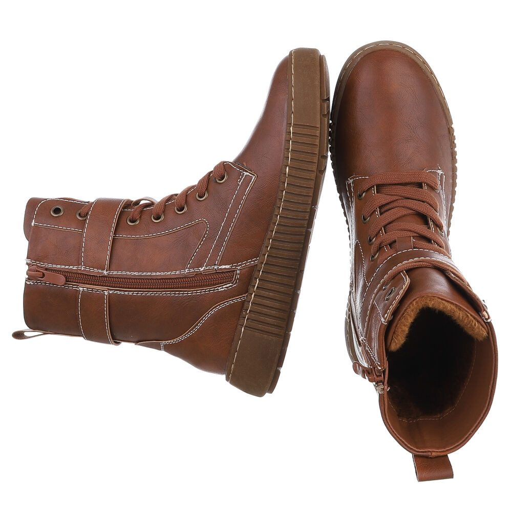 Ital-Design Damen Schnürstiefel mit Schnalle für günstig online kaufen