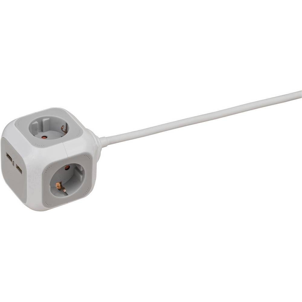 Thumbnail - Brennenstuhl ALEA-Power Steckdosenwürfel mit USB Steckdosenleiste (Kabellänge 1.40 m), mit USB