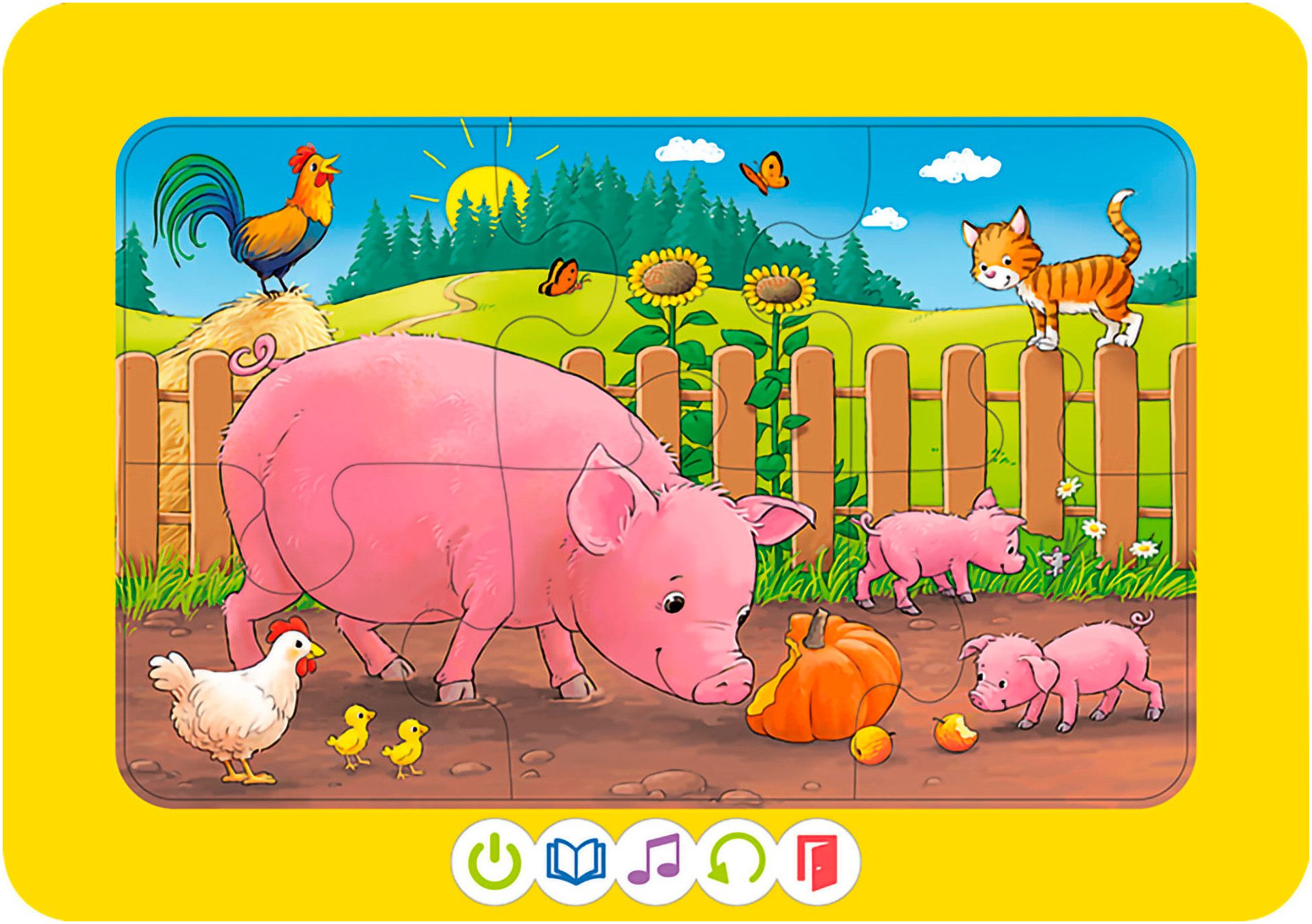 Ravensburger Puzzle tiptoi® 3 erste Puzzles: Bauernhoftiere, 18 Puzzleteile günstig online kaufen