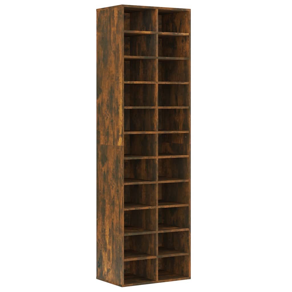 vidaXL Schuhschrank NA Schuhregal Räuchereiche 54x34x183 cm Spanplatte