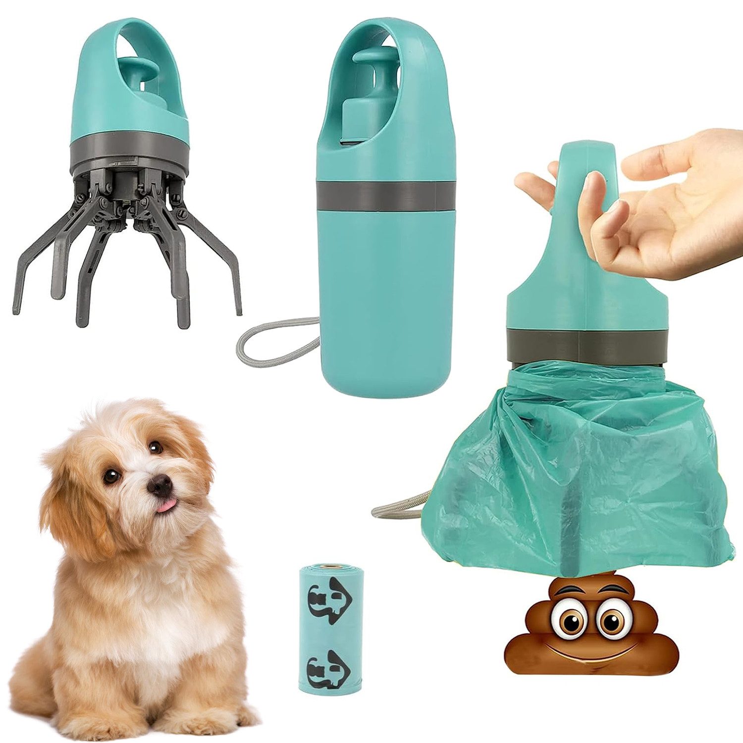 Refined Living Hundekotbeutel Tragbare Hundekotschaufel mit 15 Hundekotbeut günstig online kaufen