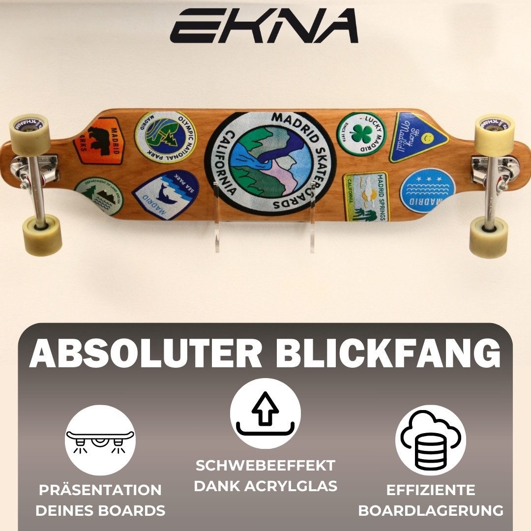 EKNA Snowboard Wandhalterung - Wand Halterung für Skateboard uvm.! (1 St., universal Halterung), inkl. Montagematerial!