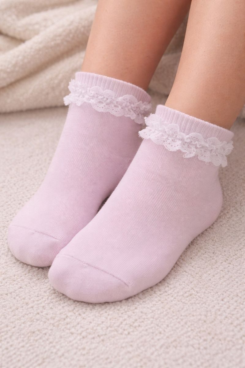 La Bortini Socken Baby Socken in Weiß mit Rüschen festliche Spitzen Strümpfe (1 Paar) in verschiedenen Größen erhältlich, 16 bis 37