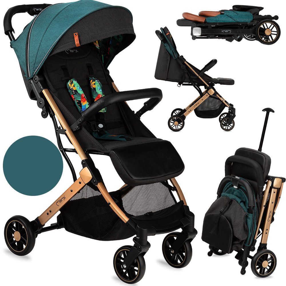 MoMi Kinder-Buggy Estelle, (Packung), Leicht & kompakt, mit Liegefunktion bis 15 kg