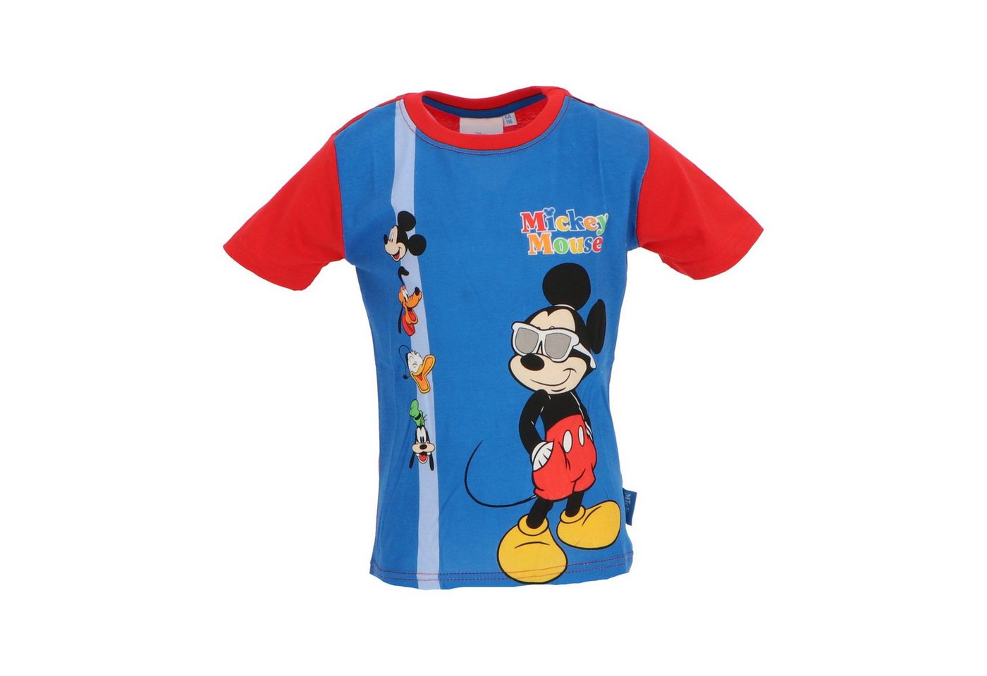Disney Mickey Mouse T-Shirt Disney Mickey Mouse Kinder T-Shirt mit Aufdruck aus Baumwolle kurzarm