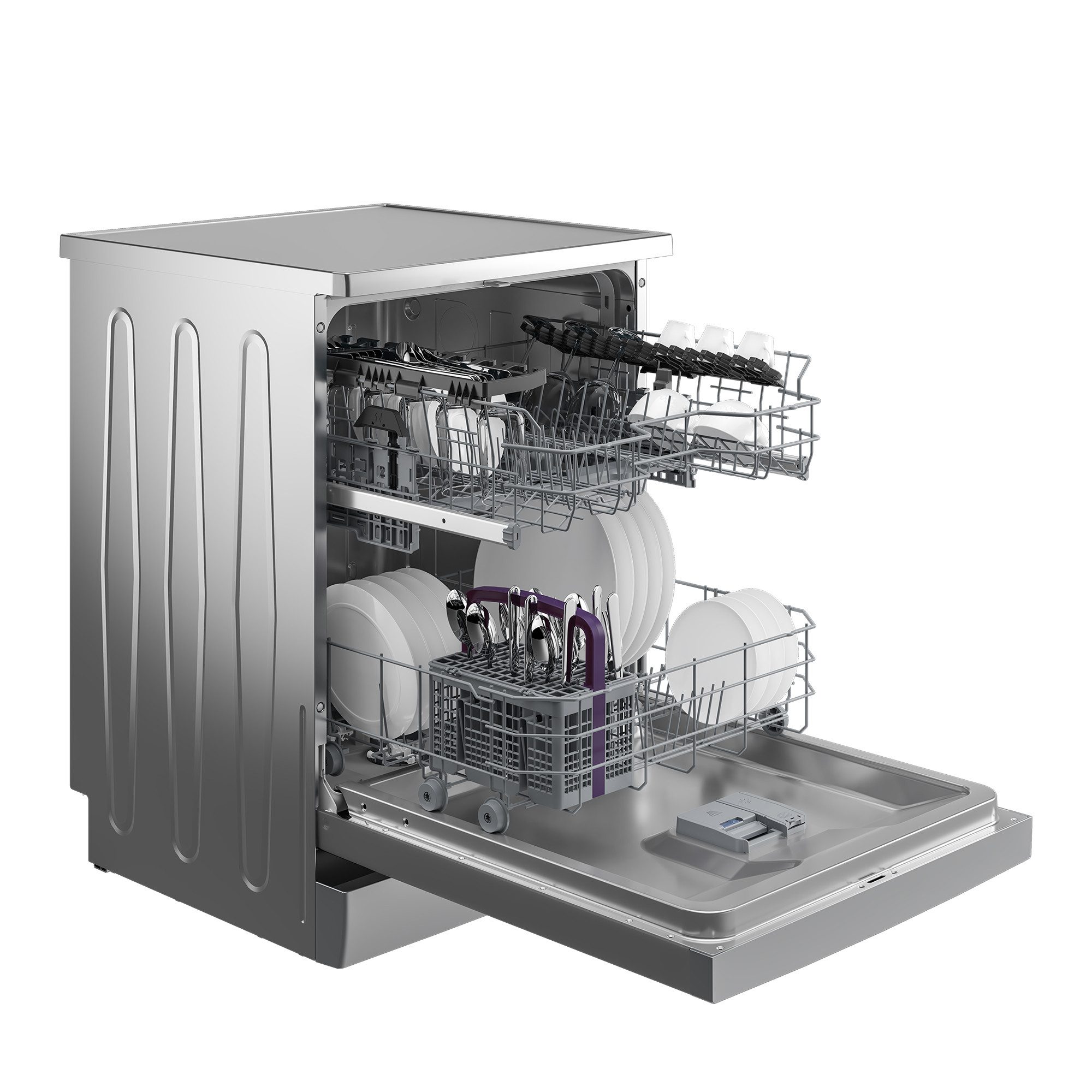BEKO Standgeschirrspüler BDFN26430S, 14 Maßgedecke, SteamGloss, HygieneIntense – Bild 2 von 5